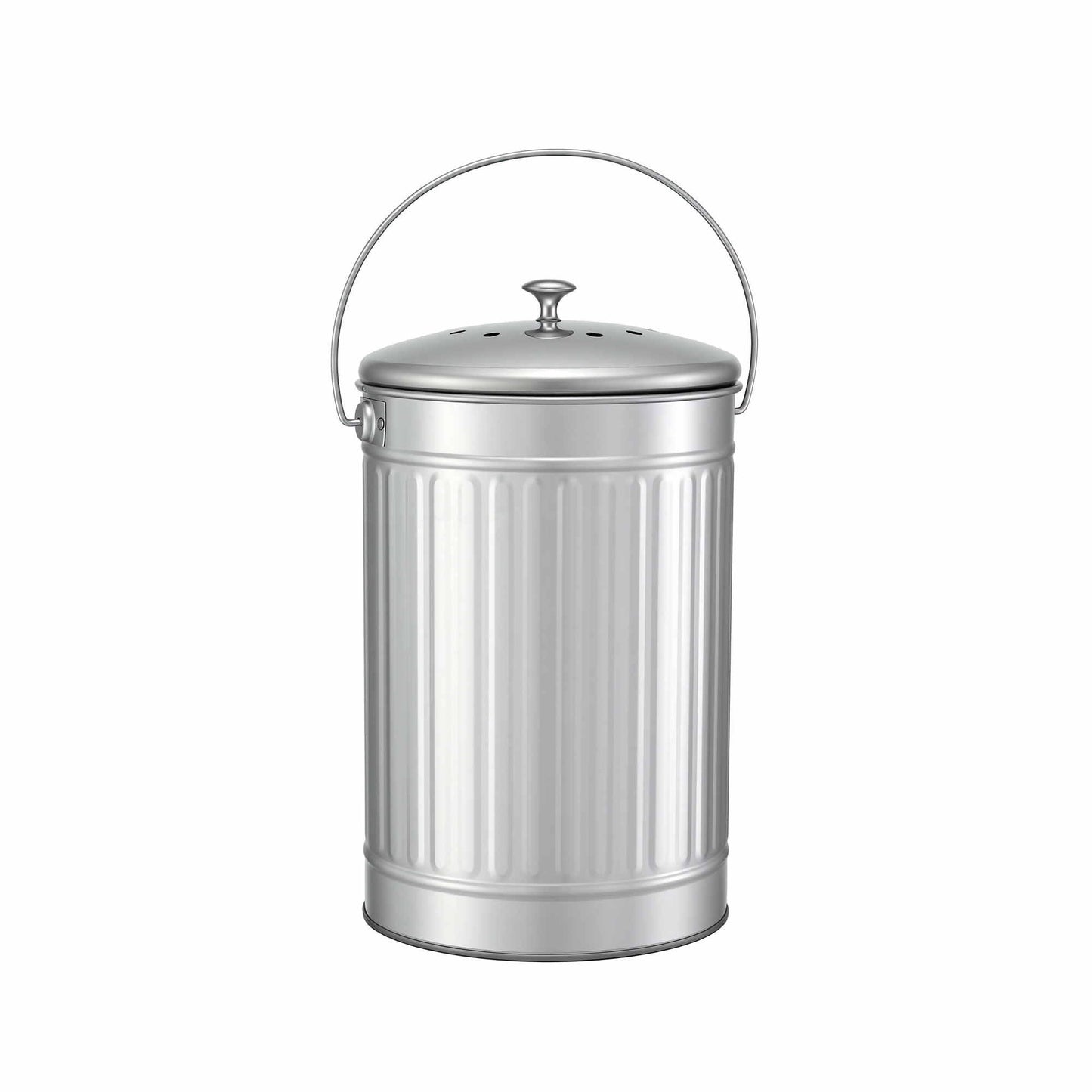 Gardeon Compost Bin Kitchen Countertop Food Waste Caddy 6L Silver CBIN-B120-SS