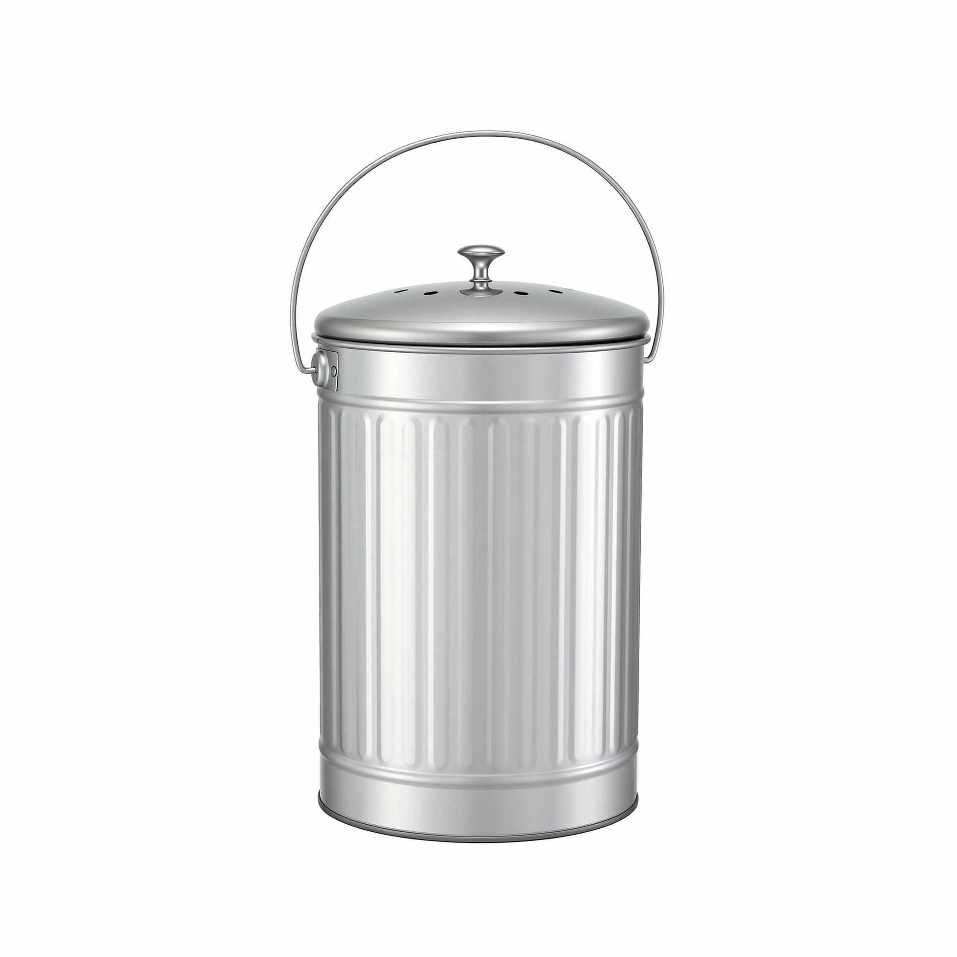 Gardeon Compost Bin Kitchen Countertop Food Waste Caddy 6L Silver CBIN-B120-SS