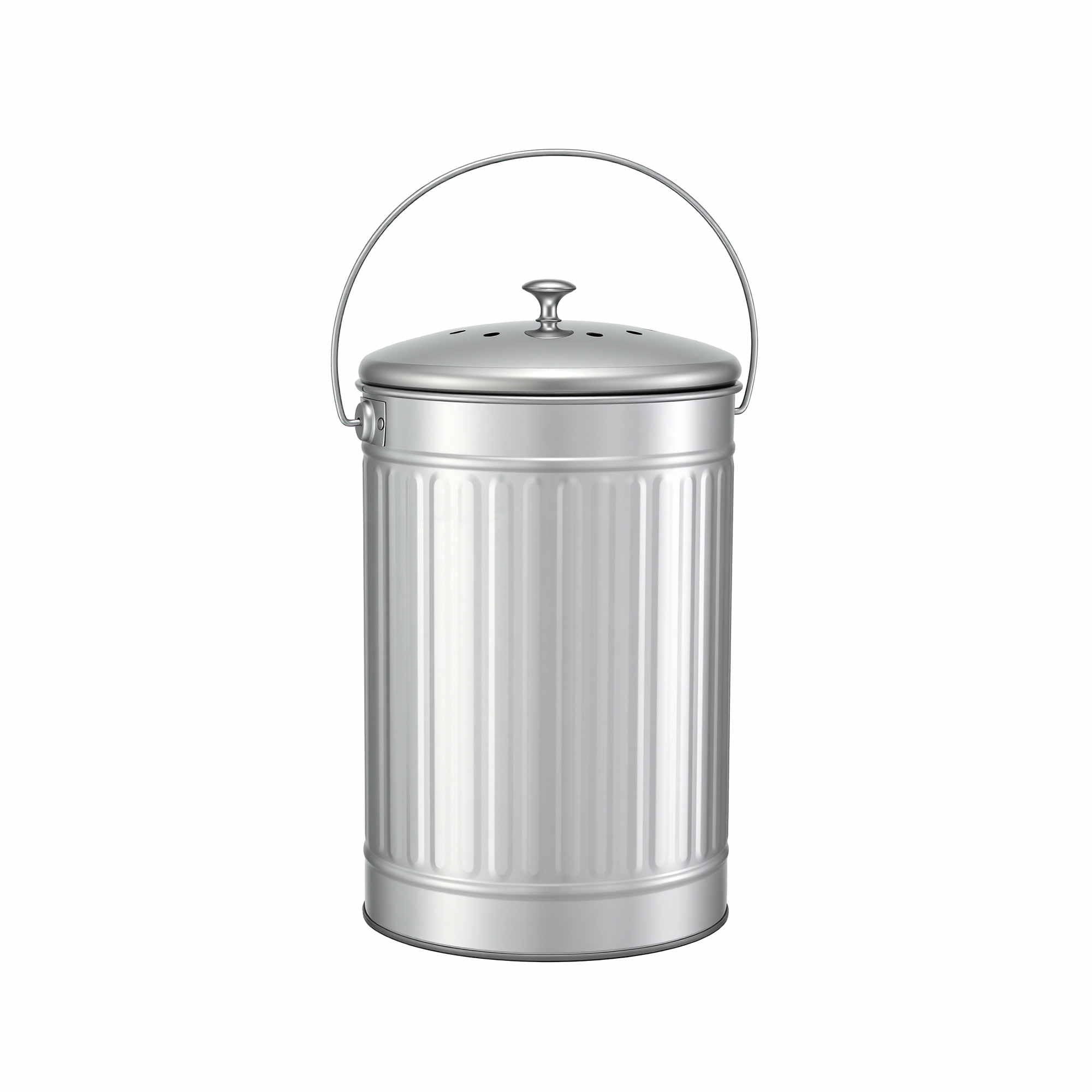 Gardeon Compost Bin Kitchen Countertop Food Waste Caddy 6L Silver CBIN-B120-SS