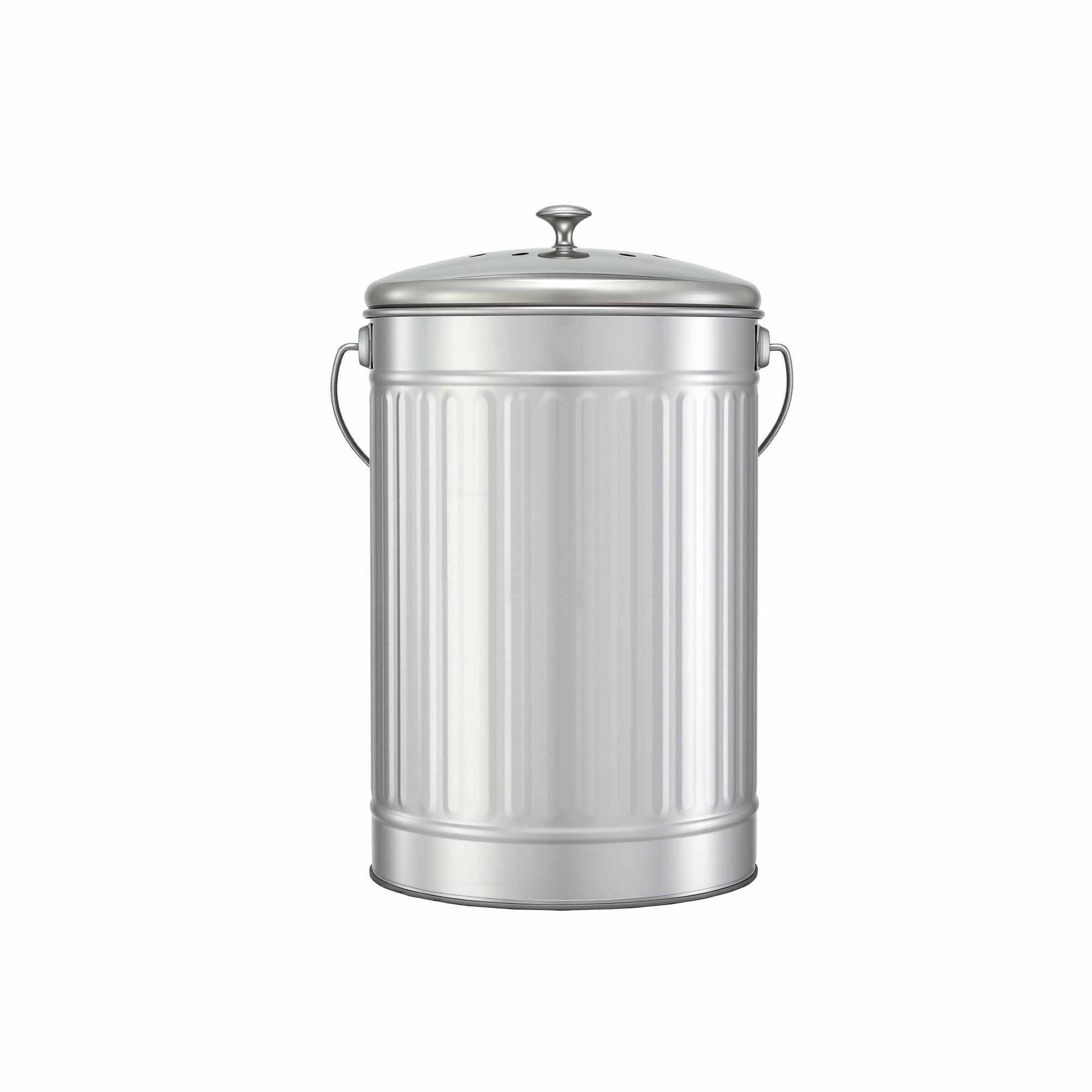 Gardeon Compost Bin Kitchen Countertop Food Waste Caddy 6L Silver CBIN-B120-SS