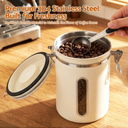 5-Star Chef 1.8L Stainless Steel Coffee Bean Storage Container Coffee Canister