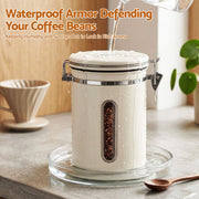5-Star Chef 1.8L Stainless Steel Coffee Bean Storage Container Coffee Canister