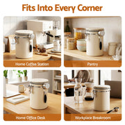 5-Star Chef 1.8L Stainless Steel Coffee Bean Storage Container Coffee Canister