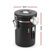 5-Star Chef 1.8L Stainless Steel Coffee Bean Storage Container Coffee Canister