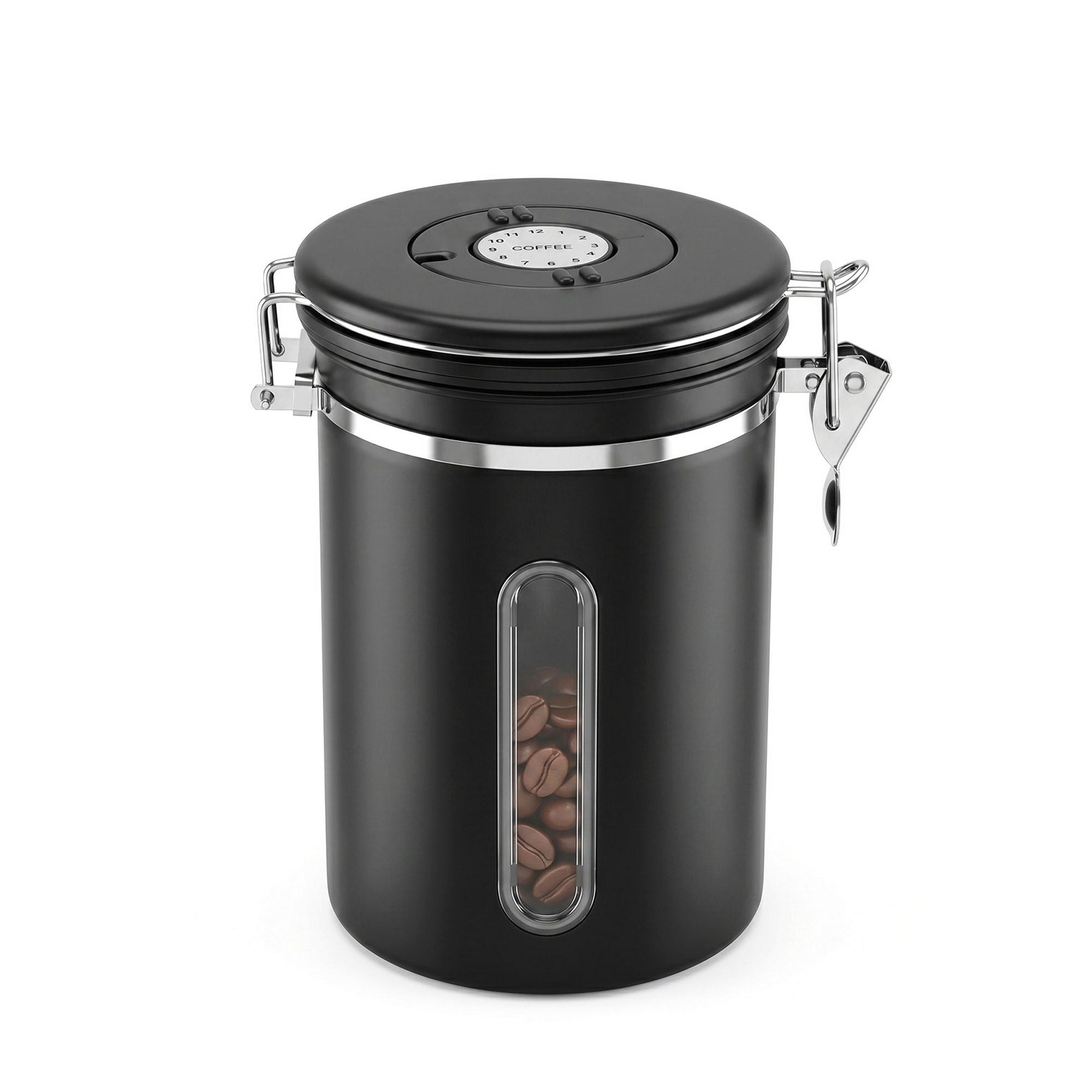5-Star Chef 1.8L Stainless Steel Coffee Bean Storage Container Coffee Canister
