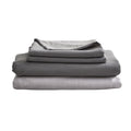 Cosy Club Washed Cotton Sheet Set Grey Double CC-SHEETSET-D-GY-GY