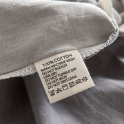 Cosy Club Washed Cotton Sheet Set Grey Double CC-SHEETSET-D-GY-GY