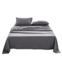 Cosy Club Cotton Bed Sheets Set Black Cover Single CC-SHEETSET-S-BK
