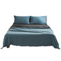 Cosy Club Cotton Bed Sheets Set Blue Grey Cover Single CC-SHEETSET-S-BL-DBL