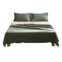 Cosy Club Cotton Bed Sheets Set Green Beige Cover Single CC-SHEETSET-S-GN-BG