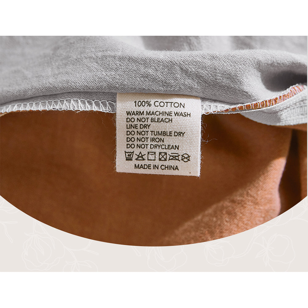 Cosy Club Cotton Bed Sheets Set Orange Brown Cover Single CC-SHEETSET-S-OR-GR