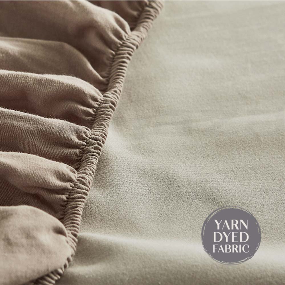 Cosy Club Cotton Bed Sheets Set Pink Brown Cover Single CC-SHEETSET-S-PK-BR