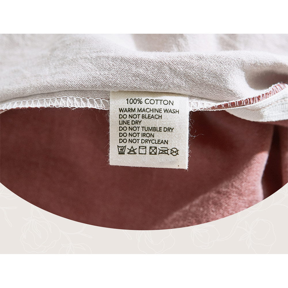 Cosy Club Cotton Bed Sheets Set Red Beige Cover Single CC-SHEETSET-S-RD-BG