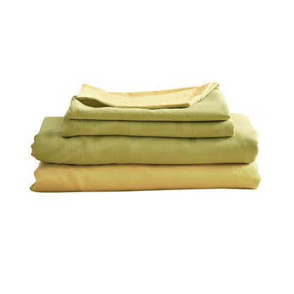 Cosy Club Cotton Bed Sheets Set Yellow Cover Single CC-SHEETSET-S-YE-YE