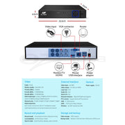 UL-tech CCTV Security System 4CH DVR 4 Cameras 4TB Hard Drive CC-WD-4C-4B-4T