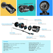 UL-tech CCTV Security System 4CH DVR 4 Cameras 4TB Hard Drive CC-WD-4C-4B-4T