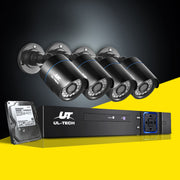 UL-tech CCTV Security System 4CH DVR 4 Cameras 4TB Hard Drive CC-WD-4C-4B-4T