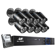 UL-tech CCTV Security System 8CH DVR 8 Cameras 4TB Hard Drive CC-WD-8C-8B-4T