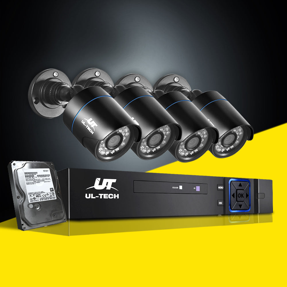 UL-tech CCTV Security System 8CH DVR 8 Cameras 4TB Hard Drive CC-WD-8C-8B-4T