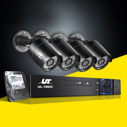 UL-tech CCTV Security System 8CH DVR 8 Cameras 4TB Hard Drive CC-WD-8C-8B-4T