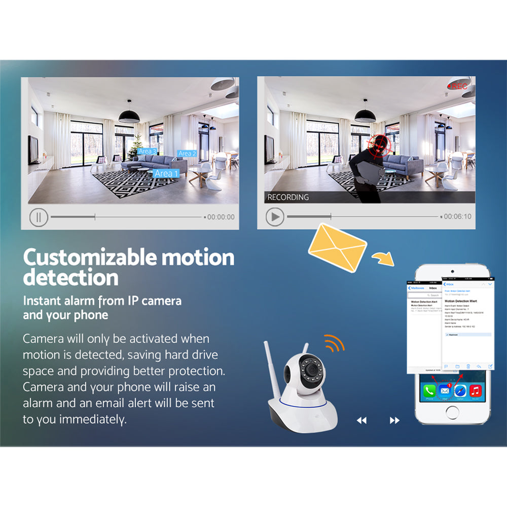 UL-tech 1080P Wireless IP Camera Security WIFI Cam White CC-WL-IP