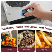 Devanti 2 Hobs Ceramic Cooktop Electric Hot Plate Infrared Knob Control 2400W CCT-B-2B-2Z-KNOB-SS
