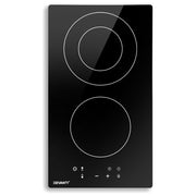Devanti Electric Ceramic Cooktop 30cm CCT-B-2B-3Z-TOUCH-BK