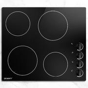 Devanti Electric Ceramic Cooktop 60cm CCT-B-4B-4Z-KNOB-BK