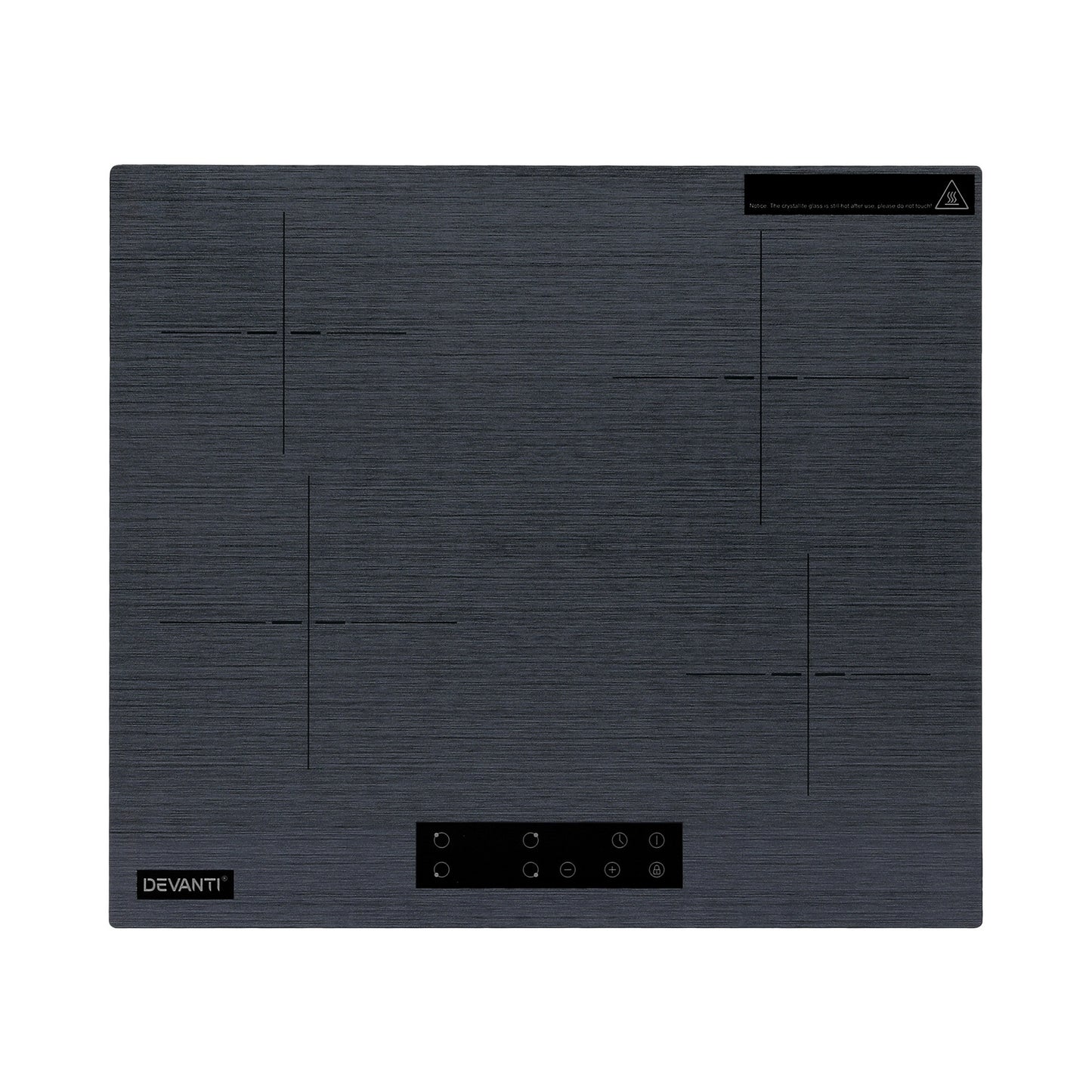 Devanti Electric Ceramic Cooktop 60cm Touch Control Grey CCT-B-4E-4Z-TOUCH-GY