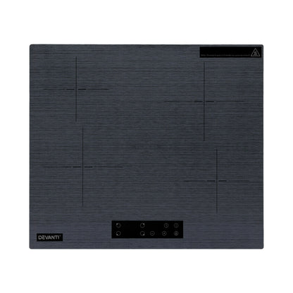 Devanti Electric Ceramic Cooktop 60cm Touch Control Grey CCT-B-4E-4Z-TOUCH-GY