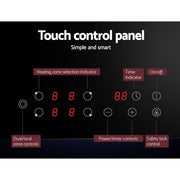 Devanti Electric Ceramic Cooktop 77cm CCT-B-4E-6Z-TOUCH-BK