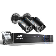 UL-tech CCTV Security System 4CH DVR 2 Cameras 2TB Hard Drive CCTV-4C-2B-BK-2T