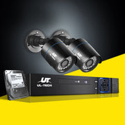 UL-tech CCTV Security System 4CH DVR 2 Cameras 2TB Hard Drive CCTV-4C-2B-BK-2T