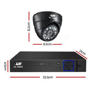 UL-TECH 1080P Security Camera System 4CH DVR with 4 CCTV Dome Cameras CCTV-4C-4D-BK