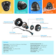 UL-TECH 1080P Security Camera System 4CH DVR with 4 CCTV Dome Cameras CCTV-4C-4D-BK