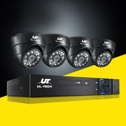 UL-TECH 1080P Security Camera System 4CH DVR with 4 CCTV Dome Cameras CCTV-4C-4D-BK