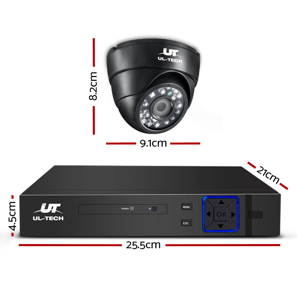 UL-tech CCTV Security System 4CH DVR 4 Cameras 2TB Hard Drive CCTV-4C-4D-BK-2T
