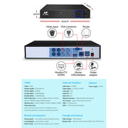 UL-tech CCTV Security System 4CH DVR 4 Cameras 1TB Hard Drive CCTV-4C-4D-BK-T