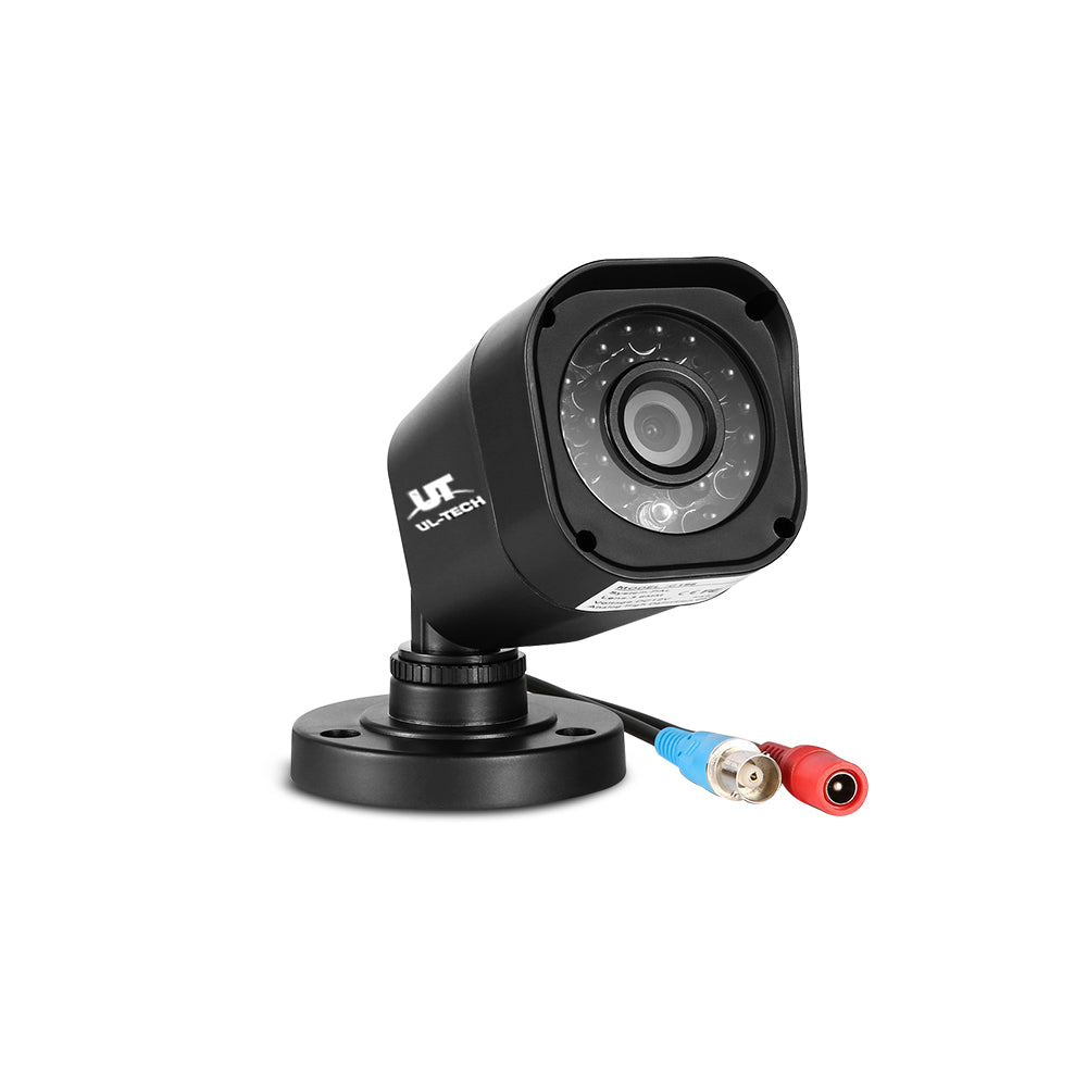 UL-TECH 1080P Security Camera System 4CH DVR with 4 CCTV Square Cameras CCTV-4C-4S-BK