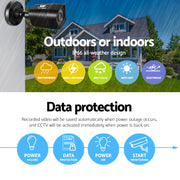 UL-tech CCTV Security System 4CH DVR 4 Cameras 2TB Hard Drive CCTV-4C-4S-BK-2T