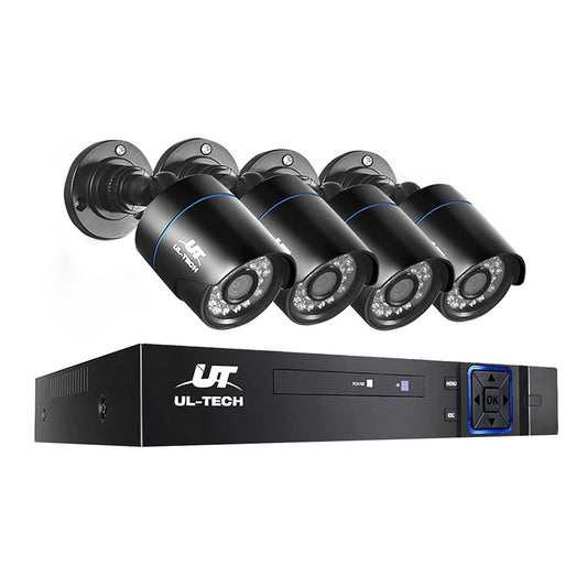 UL-tech CCTV Security System 8CH DVR 4 Cameras 1080p CCTV-8C-4B-BK