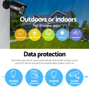 UL-tech CCTV Security System 8CH DVR 4 Cameras 2TB Hard Drive CCTV-8C-4B-BK-2T