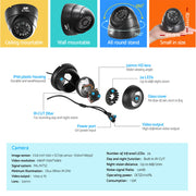 UL-tech CCTV Security System 8CH DVR 4 Cameras 1080p CCTV-8C-4D-BK