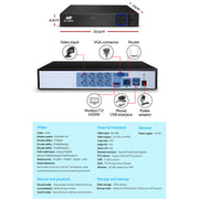 UL-tech CCTV Security System 8CH DVR 4 Cameras 1080p CCTV-8C-4S-BK