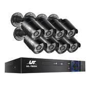 UL-TECH 1080P Security Camera System 8CH DVR with 8 CCTV Bullet Cameras CCTV-8C-8B-BK