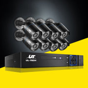 UL-TECH 1080P Security Camera System 8CH DVR with 8 CCTV Bullet Cameras CCTV-8C-8B-BK