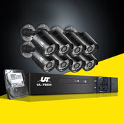 UL-tech CCTV Security System 8CH DVR 8 Cameras 2TB Hard Drive CCTV-8C-8B-BK-2T