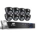 UL-tech CCTV Security System 8CH DVR 8 Cameras 2TB Hard Drive CCTV-8C-8D-BK-2T