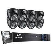 UL-tech CCTV Security System 8CH DVR 8 Cameras 1TB Hard Drive CCTV-8C-8D-BK-T
