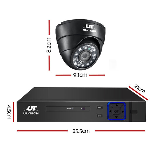 UL-tech CCTV Security System 8CH DVR 8 Cameras 1TB Hard Drive CCTV-8C-8D-BK-T